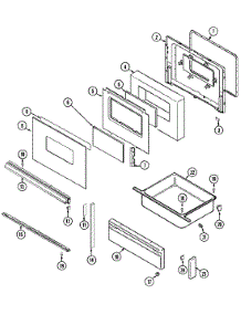 04 - Door / Drawer (Vvx Ser. Pre. 21) parts for Crosley Range CE3878VVV from AppliancePartsPros.com