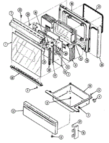 03 - Door / Drawer parts for Crosley Range CE3878XRB from AppliancePartsPros.com