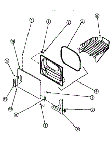 13 - Loading Door With Drying Rack parts for Amana Dryer CE4317L2 / PCE4317L2 from AppliancePartsPros.com