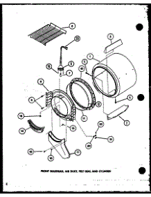 02 - Front Bulkhead parts for Amana Dryer CE9002 / P7804829W from AppliancePartsPros.com