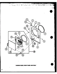 04 - Loading Door parts for Amana Dryer CE9002 / P7804829W from AppliancePartsPros.com