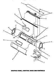 05 - Graphic Panel, Control Hood & Controls parts for Amana Dryer CE9107W / P1163709W W from AppliancePartsPros.com