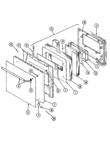 02 - Door parts for Crosley Range CE9814XPB from AppliancePartsPros.com
