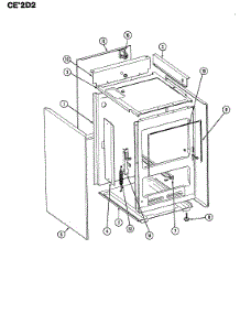 05 - Front View Panel parts for Crosley Range CEA2D2 from AppliancePartsPros.com