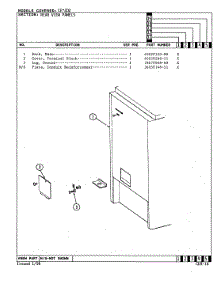 07 - Rear View Panel parts for Crosley Range CEA2D2 from AppliancePartsPros.com
