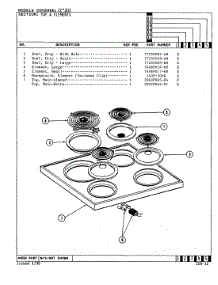 08 - Top Assembly parts for Crosley Range CEA2D2 from AppliancePartsPros.com