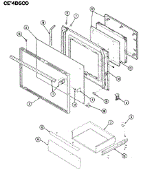 03 - Door / Drawer parts for Crosley Range CEA4D59CO from AppliancePartsPros.com