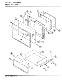 03 - Door / Drawer (Cex4d59c0) parts for Crosley Range CEA4D59CV from AppliancePartsPros.com