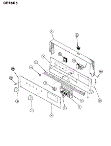 02 - Control Panel parts for Crosley Range CEA6C6CW from AppliancePartsPros.com