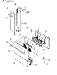 03 - Doors parts for Crosley Range CEA6C6CW from AppliancePartsPros.com