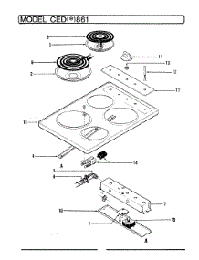 02 - Top Assy. parts for Crosley Cooktop CEDA861 from AppliancePartsPros.com