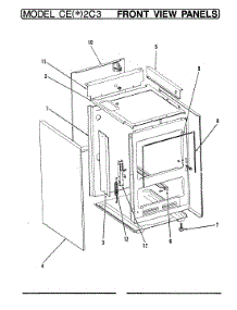 05 - Front View Panel parts for Crosley Range CEW2C3 from AppliancePartsPros.com