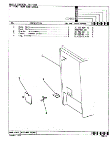 07 - Rear View Panel parts for Crosley Range CEW2C3 from AppliancePartsPros.com