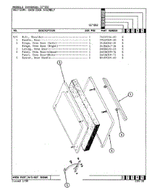 03 - Door Assembly parts for Crosley Range CEW2D2 from AppliancePartsPros.com