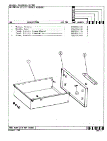 04 - Drawer Assembly parts for Crosley Range CEW2D2 from AppliancePartsPros.com