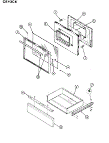 03 - Door / Drawer parts for Crosley Range CEW3C6CV from AppliancePartsPros.com