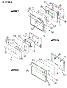 03 - Door parts for Crosley Range CEW3D5DW from AppliancePartsPros.com