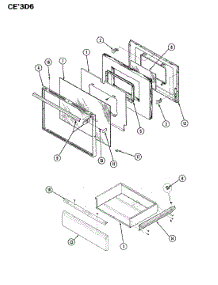 03 - Door / Drawer parts for Crosley Range CEW3D6CV from AppliancePartsPros.com