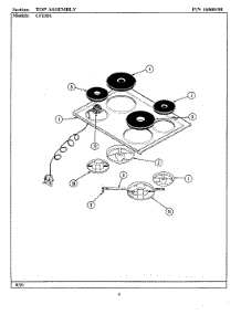 06 - Top Assembly parts for Maytag Range CFE801 from AppliancePartsPros.com
