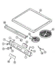 05 - Top Assembly (Blk) parts for Maytag Range CFE9000ACB from AppliancePartsPros.com