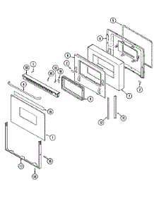02 - Door parts for Maytag Range CFE9000BCB from AppliancePartsPros.com