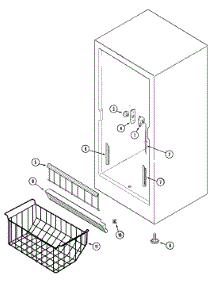 02 - Freezer Compartment parts for Maytag Freezer CFU1535ARW from AppliancePartsPros.com