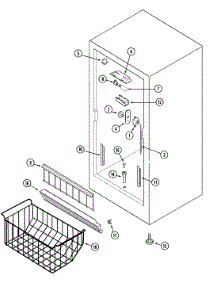 02 - Freezer Compartment parts for Maytag Freezer CFU2036ARW from AppliancePartsPros.com