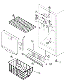 02 - Freezer Compartment parts for Maytag Freezer CFU2046ARW from AppliancePartsPros.com