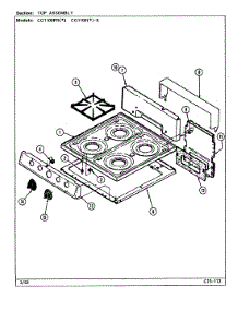 04 - Top Assy. parts for Crosley Range CG1100PRA-K from AppliancePartsPros.com