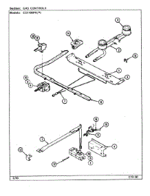 03 - Gas Controls parts for Crosley Range CG1100PRW from AppliancePartsPros.com