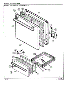 02 - Door / Drawer parts for Crosley Range CG1100PRW-K from AppliancePartsPros.com