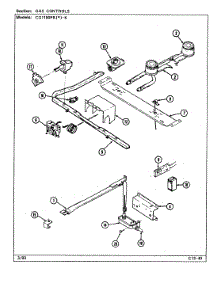 03 - Gas Controls (Cg1100prx-K) parts for Crosley Range CG1100PRW-K from AppliancePartsPros.com