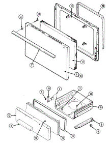 03 - Door / Drawer parts for Crosley Range CG3100PPW from AppliancePartsPros.com