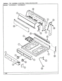 04 - Top & Control Panel Assembly parts for Crosley Range CG3110PRW from AppliancePartsPros.com