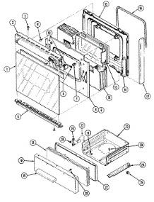 02 - Door / Drawer (Cg3131xrx) parts for Crosley Range CG3131XRW from AppliancePartsPros.com