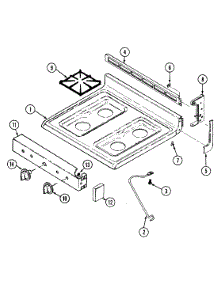 05 - Top Assembly parts for Crosley Range CG3231XUW from AppliancePartsPros.com