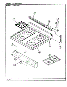 06 - Top Assembly parts for Crosley Range CG3478XRW from AppliancePartsPros.com