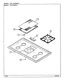 06 - Top Assembly parts for Crosley Range CG4131WRA from AppliancePartsPros.com