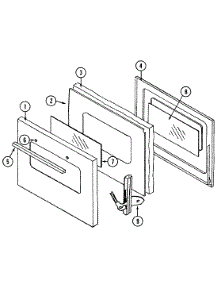 02 - Door parts for Crosley Range CG4151WTA from AppliancePartsPros.com