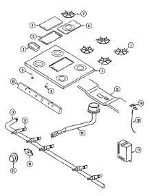 05 - Top Assembly parts for Crosley Range CG4151WTW from AppliancePartsPros.com