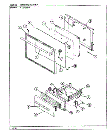 02 - Door / Drawer (Cgx3d1x) parts for Crosley Range CGA3D1X from AppliancePartsPros.com