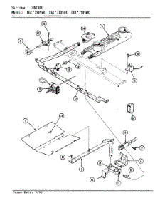 03 - Controls parts for Crosley Range CGA3D5XK from AppliancePartsPros.com