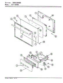05 - Door / Drawer (Cgx3d5xk) parts for Crosley Range CGA3D5XK from AppliancePartsPros.com
