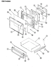 03 - Door / Drawer parts for Crosley Range CGA4D59EZK from AppliancePartsPros.com