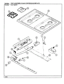 08 - Top Assembly parts for Crosley Range CGA4D59TZK from AppliancePartsPros.com