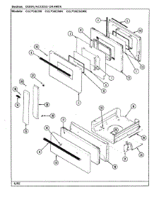 03 - Door / Drawer parts for Crosley Range CGA6C5GWK from AppliancePartsPros.com