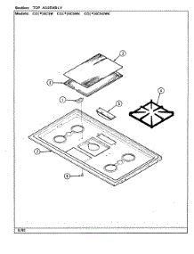 06 - Top Assembly parts for Crosley Range CGA6C5W from AppliancePartsPros.com