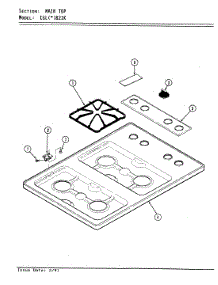02 - Top Assembly parts for Crosley Cooktop CGLS821K from AppliancePartsPros.com