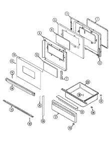03 - Door / Drawer (Adh, Adl) parts for Magic Chef Range CGR3740ADL from AppliancePartsPros.com