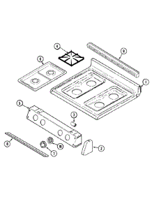 06 - Top Assembly parts for Magic Chef Range CGR3740ADW from AppliancePartsPros.com